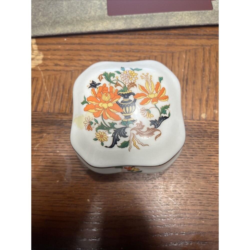 Vintage 1960s Limones Peint A La Main Trinket Box With Lid